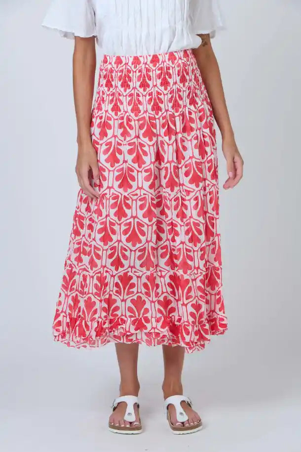 Namastai Chilli Oak Skirt in Red and White