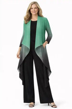 Alquema Collare Coat in Emerald to Black