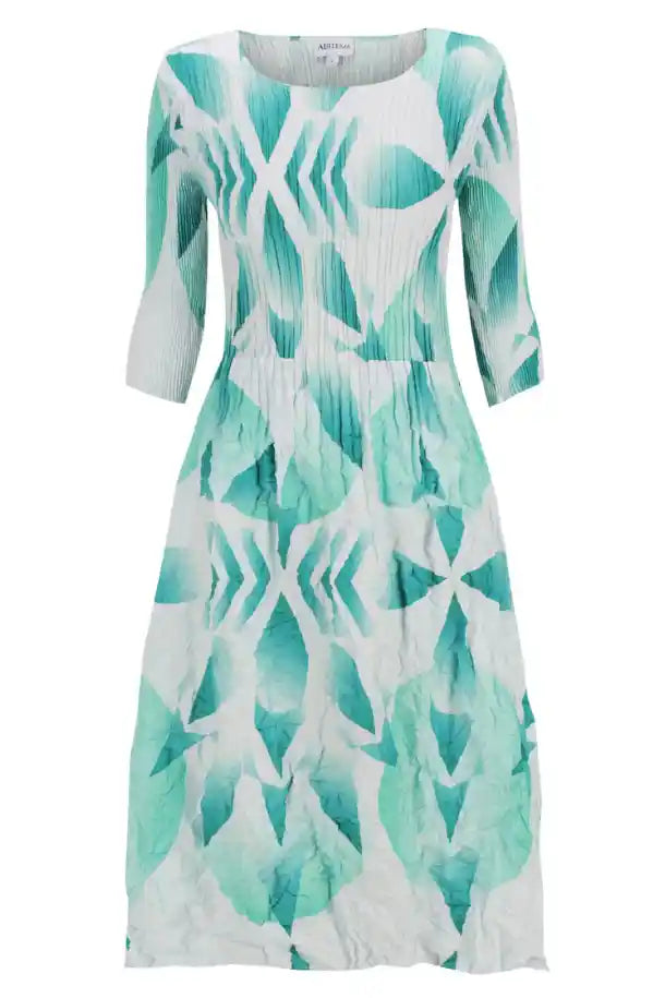 Alquema ¾ Sleeve Smash Pocket Dress in Gatsby