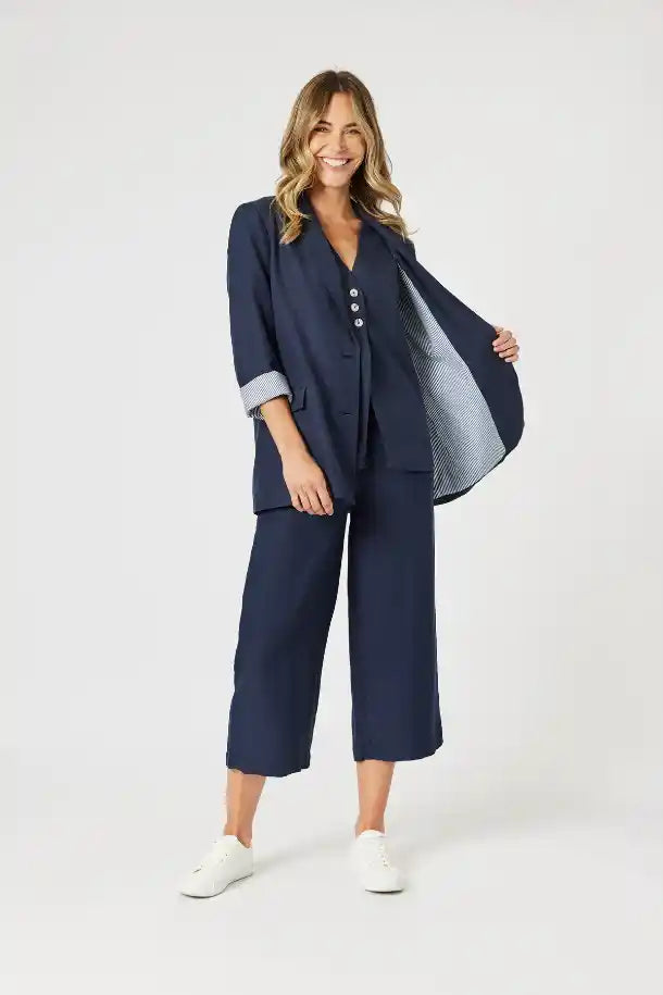 Gordon Smith Lino Blazer in Navy