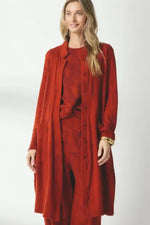 Valia Chantilly Coat in Oxblood