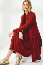 Valia Chantilly Coat in Oxblood