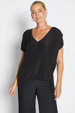 Philosophy Reversible Layer Tee in Lustre Black