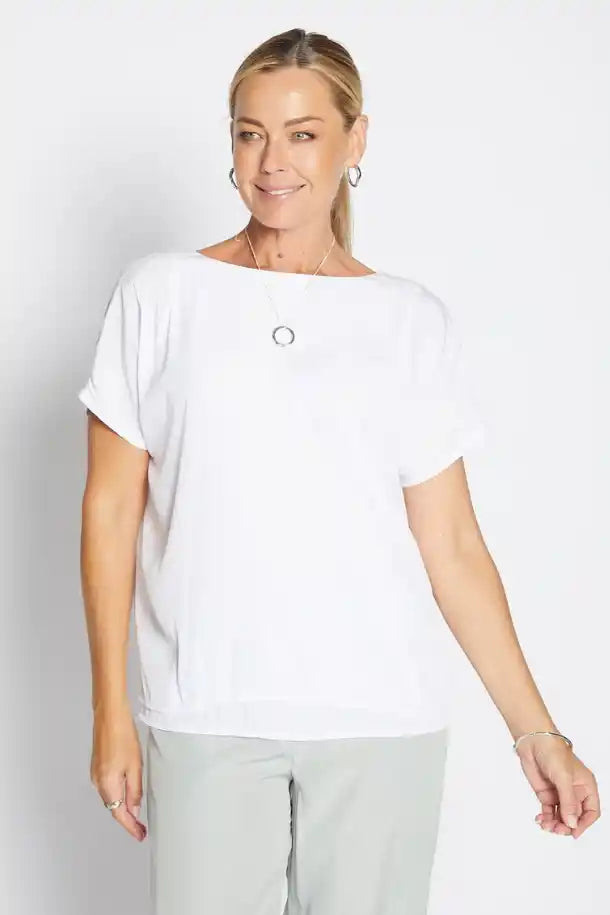 Philosophy Reversible Layer Tee in Lustre White