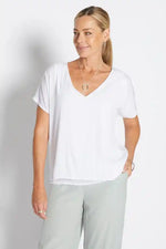 Philosophy Reversible Layer Tee in Lustre White