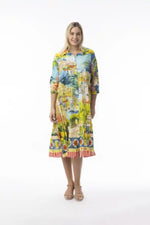 Orientique Amalfi Collared Dress in Amalfi Print