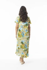 Orientique Layers Dress with Square Neckline in Amalfi Print