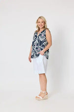 Gordon Smith Riviera Top in Navy and White