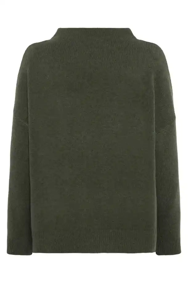 Mansted Oversize Mira Lamb Funnel Jumper in Forest