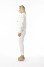 Orientique Linen Essentials Jacket in White