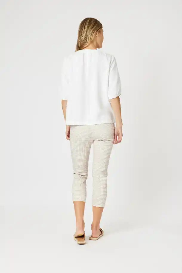 Gordon Smith Lino V-Neck Top in White