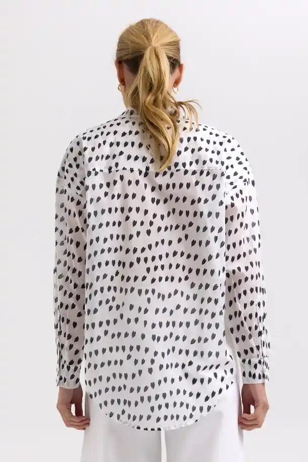 Zaket & Plover Cotton Voile Shirt in White Love