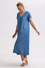 Zaket & Plover Denim Dress in Washed Denim
