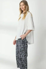 Valia Superfine Cord Tunic in Winter White