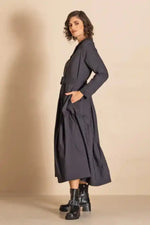 Megan Salmon Twill Me Elle Coat in Black