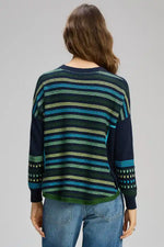 Zaket & Plover Textured Swing Jumper in Dark Denim