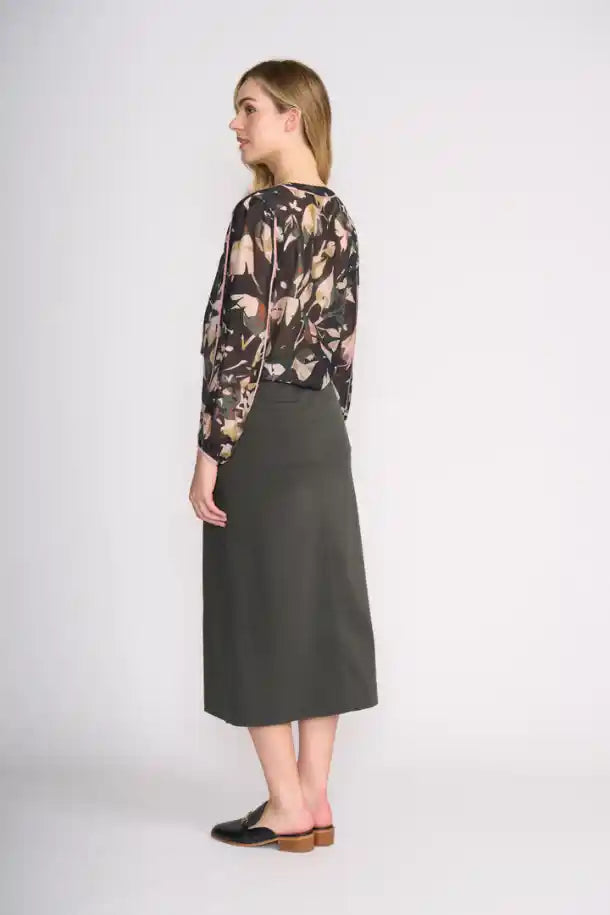 FOIL Suave Operator Skirt in Dark Sage