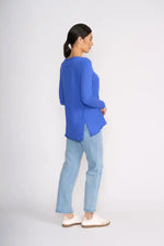 FOIL New Twist top in Electric Indigo
