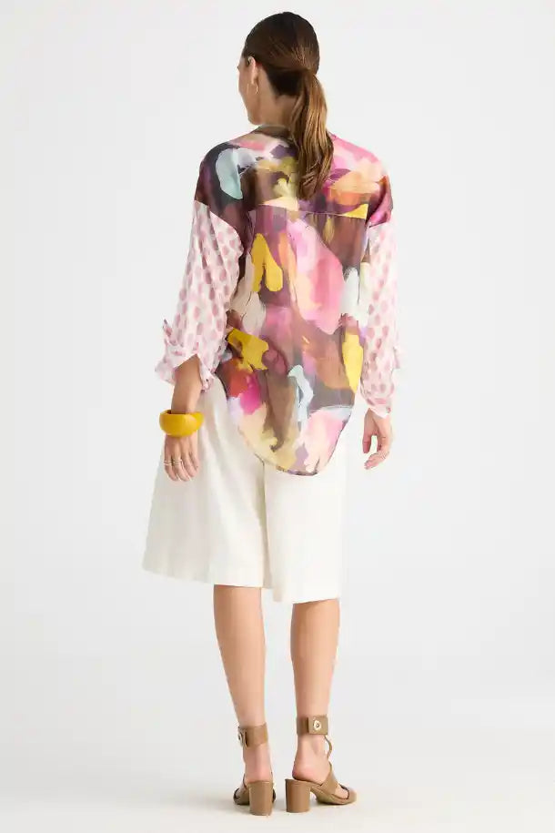 Zaket & Plover Pattern Clash Shirt in Multi