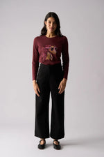 FOIL Soft Cinch Trouser in Black