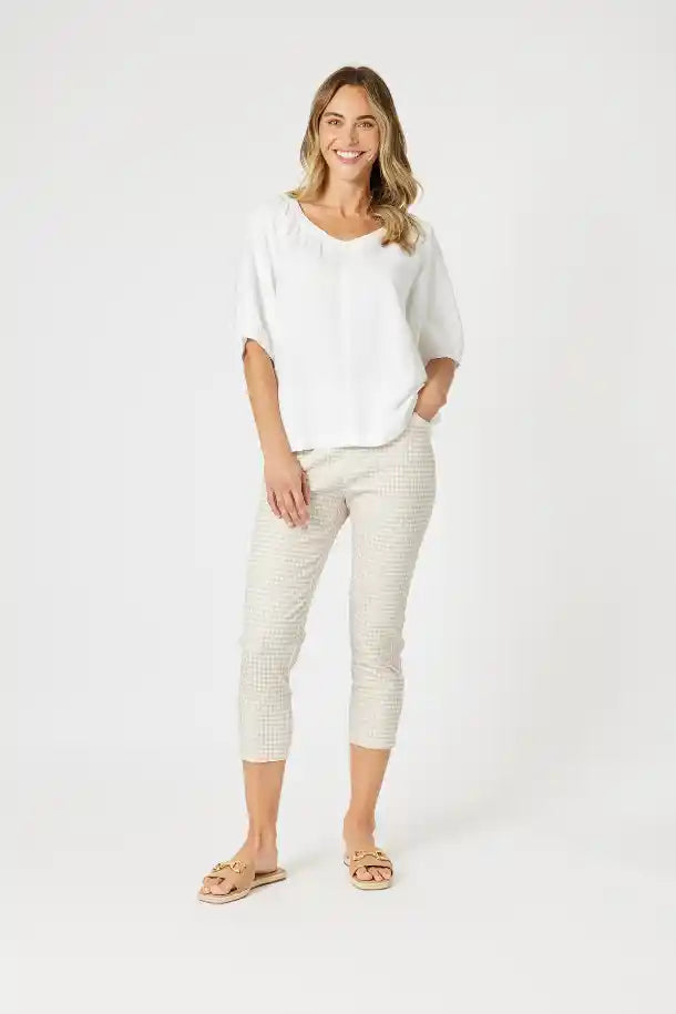Gordon Smith Lino V-Neck Top in White