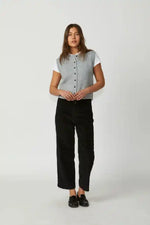New London Jeans Loose Leg Cords in Black