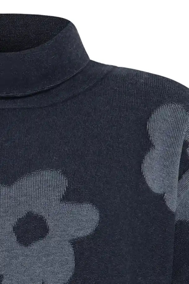 Mansted Eco Bloom Cowl Sweater in Navy