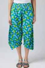 Cake Lounge Pant in Green, Blue and White