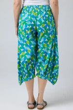 Cake Lounge Pant in Green, Blue and White