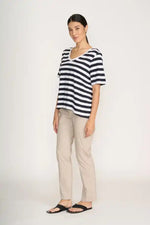 FOIL Line and Dine Tee in Bold Stripe