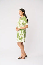 FOIL Stitch Up Dress in Zinnia