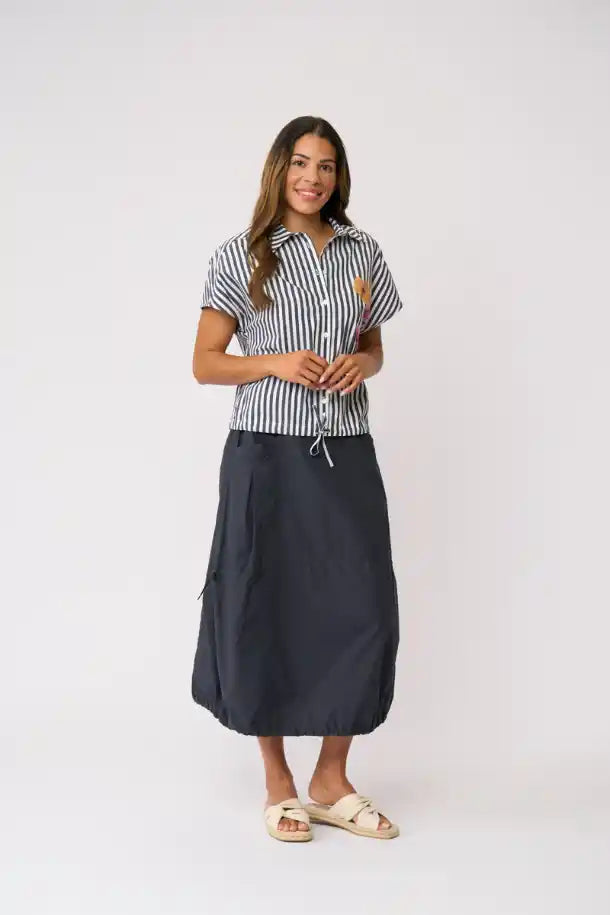FOIL Hemline Hype Skirt in True Navy