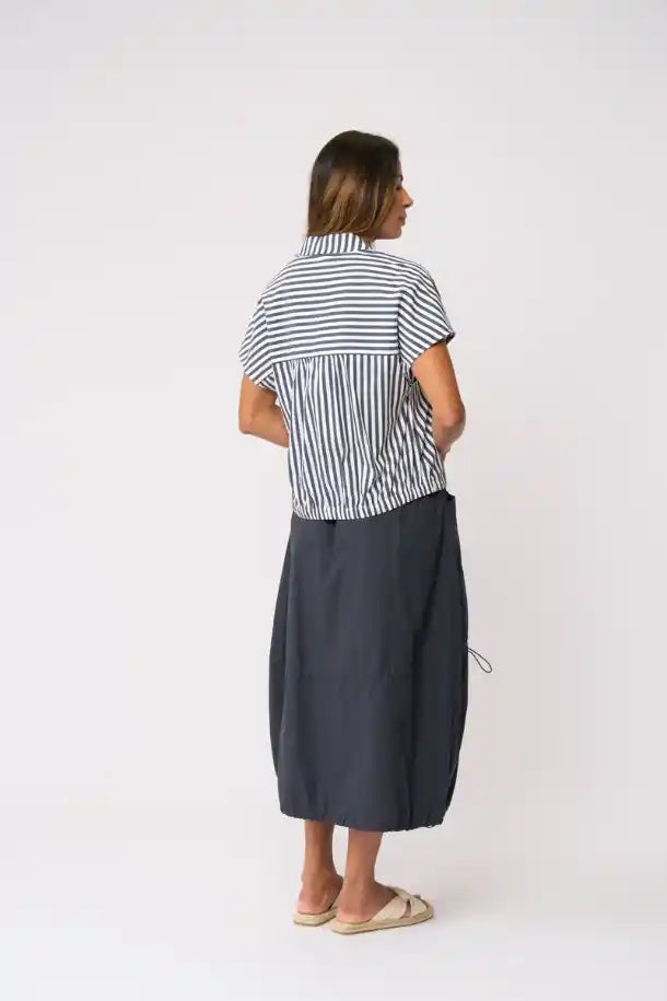 FOIL Hemline Hype Skirt in True Navy