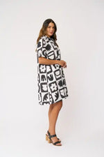 FOIL Elementary Dress in Black and White