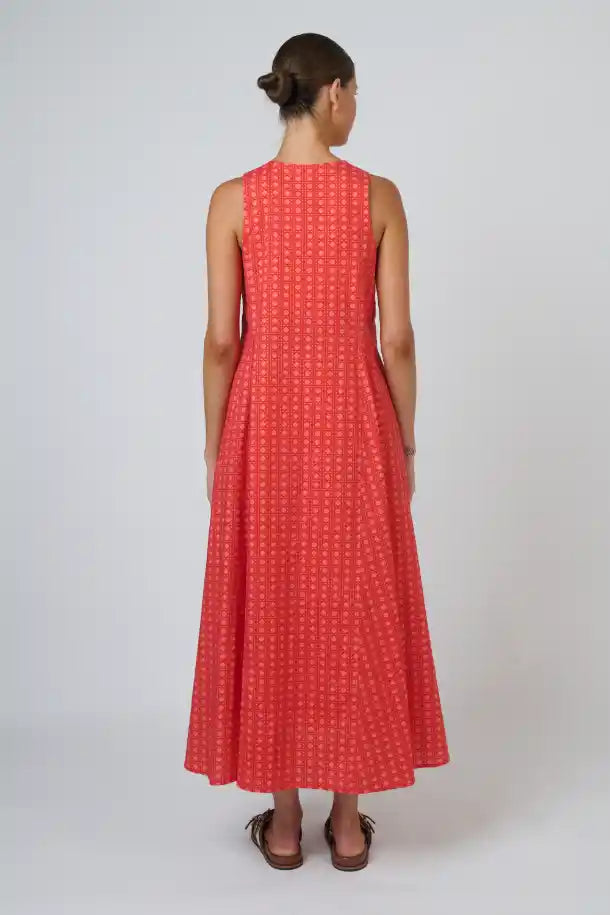 Naturals Poplin Dress in Cannage