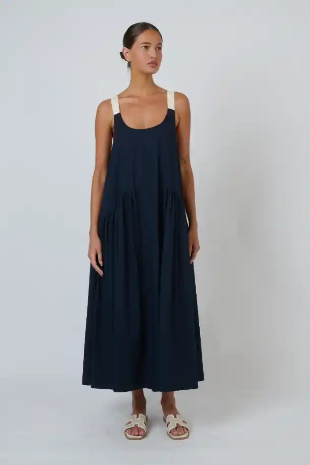 Naturals Poplin Dress in Ink