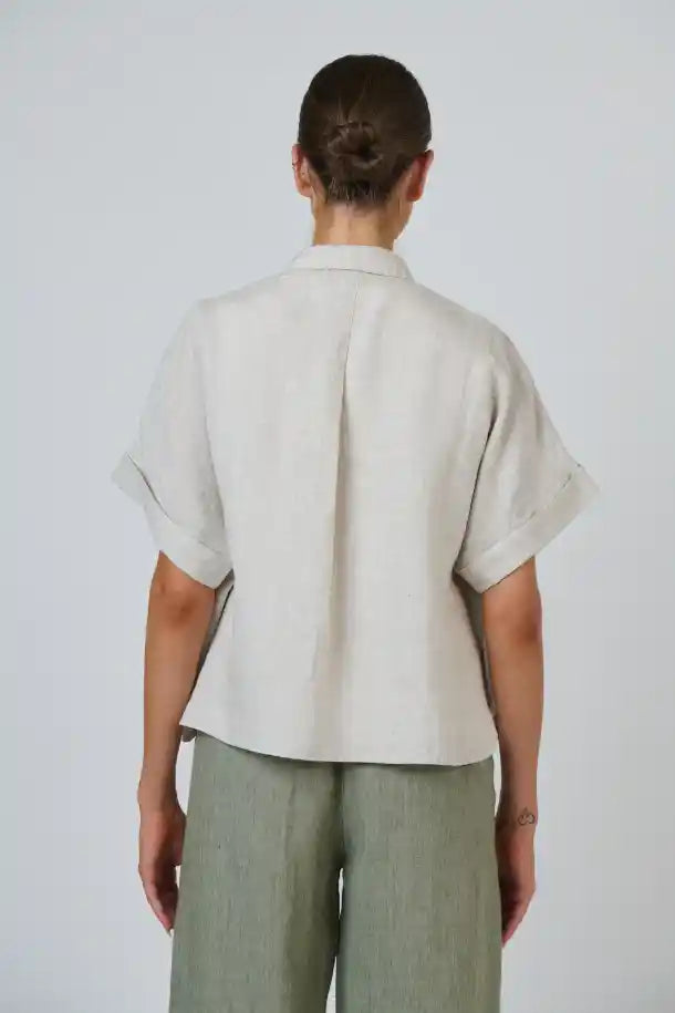 Naturals Linen Top in Sand