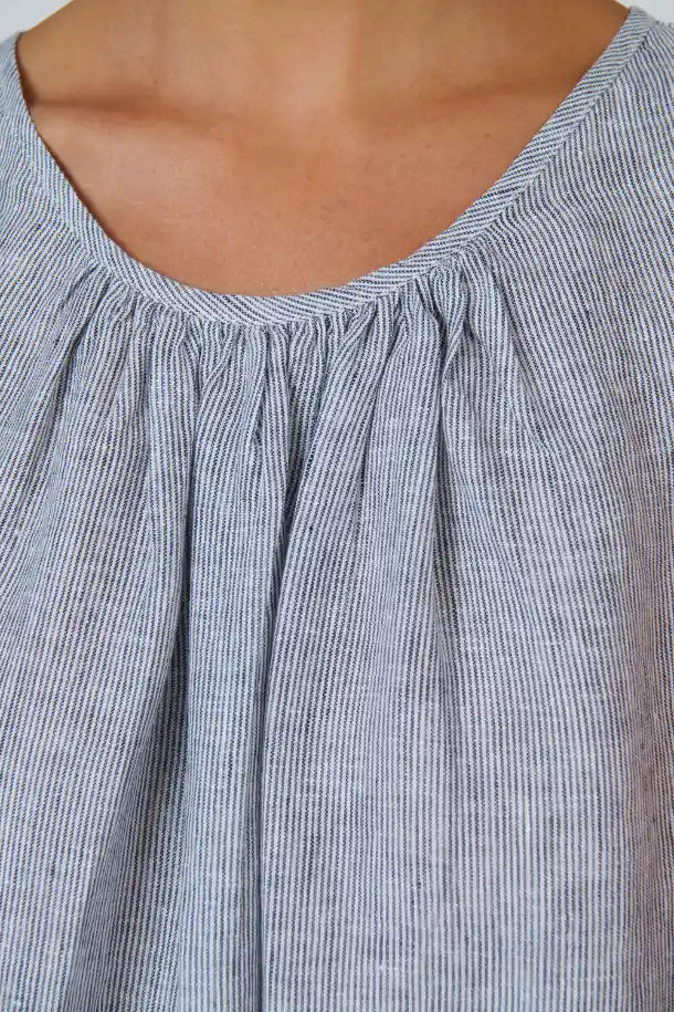 Naturals Linen Dress in Silver