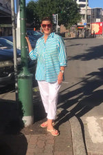 Philosophy Regina ¾ Sleeve Striped Shirt