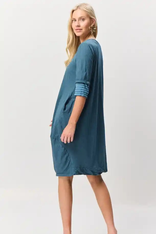 Valia Cotton Georgia Dress in Salute