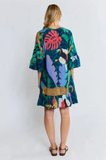 Lulalife Jungle Fever Dress in Navy