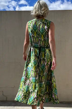 MEL Kaleidoscope Dress in Greens, Pinks, Blues and Yellow