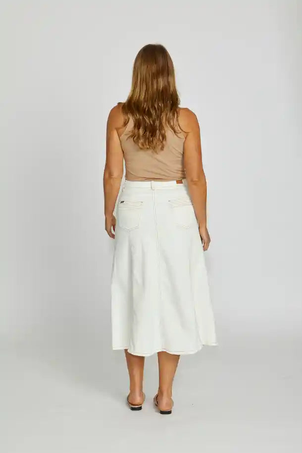 New London Jeans Kenley Aline Midi Skirt