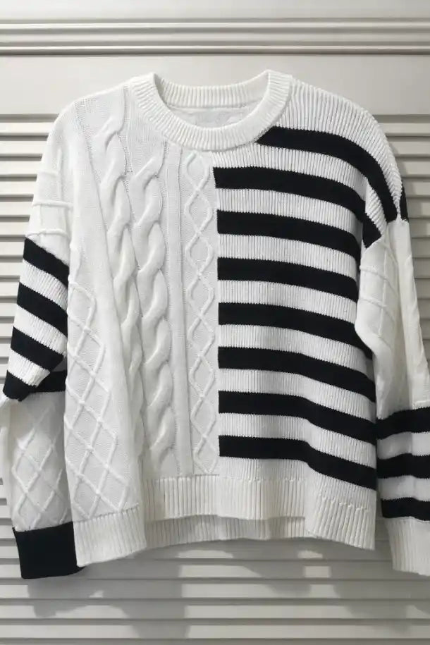 FOIL Line Theory Sweater in True Navy Mix