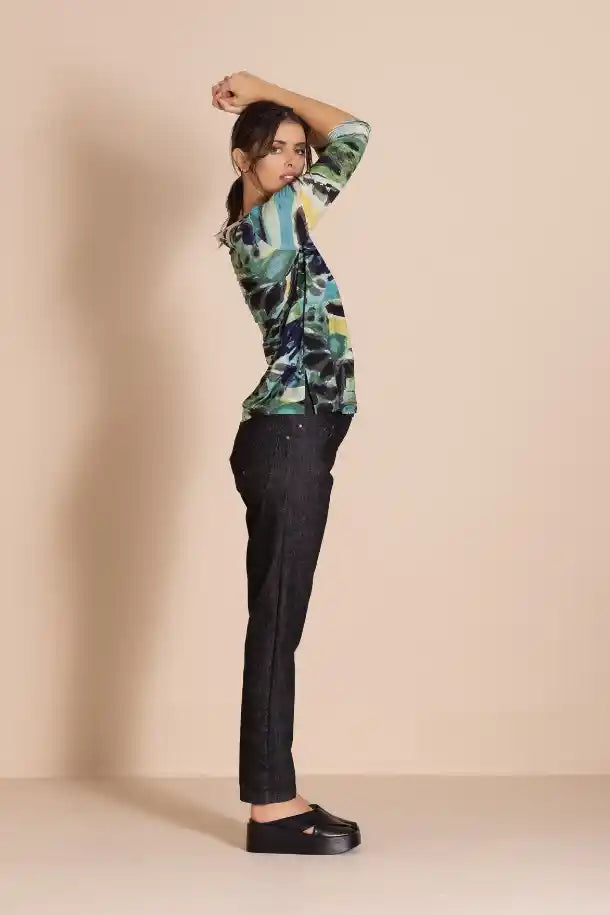 Megan Salmon Park life Audrey Tee in Greens, Blues and Yellow