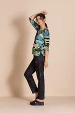 Megan Salmon Park life Audrey Tee in Greens, Blues and Yellow