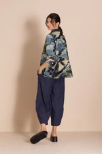 Megan Salmon Park Life Trapeze Shirt in Greens, Blues and Yellow