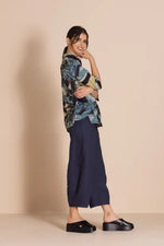 Megan Salmon Park Life Trapeze Shirt in Greens, Blues and Yellow