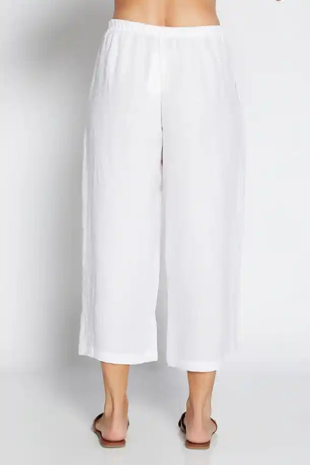 Philosophy Havana 7/8th Wide Leg Pant in White