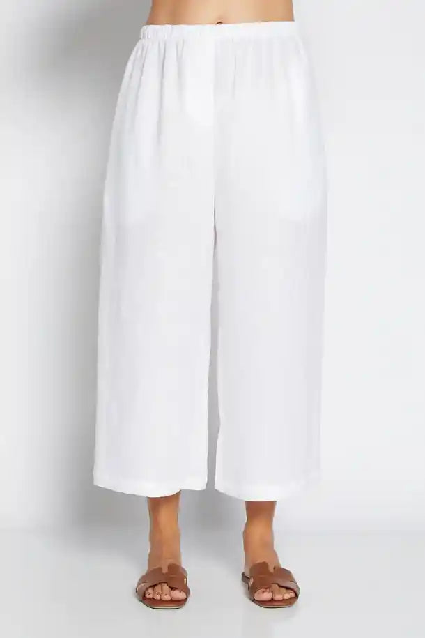 Philosophy Havana 7/8th Wide Leg Pant in White